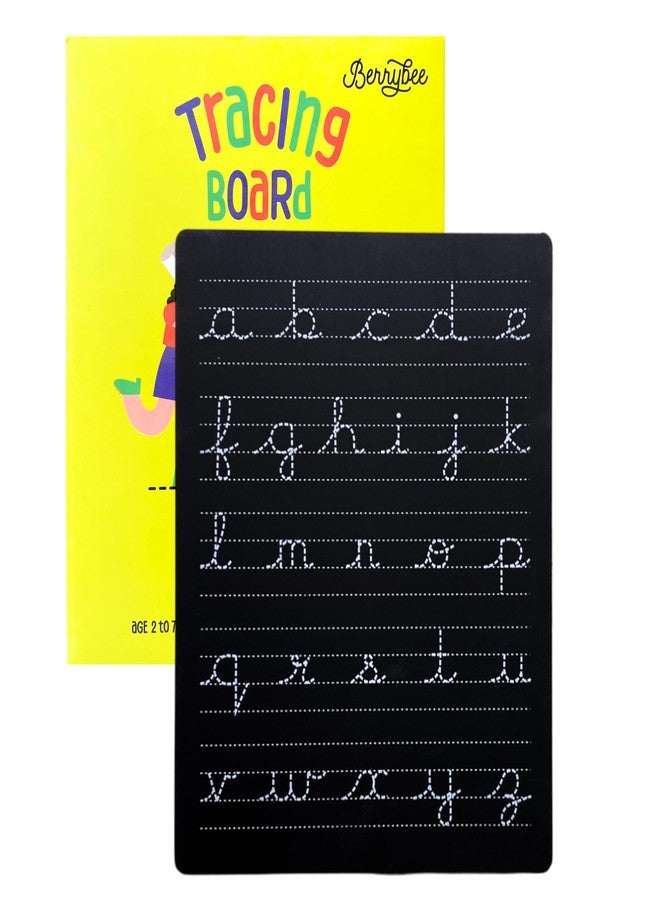 Berrybee سبورة طباشيرية قابلة لإعادة الاستخدام من بيري بي، ذات وجهين، لتعليم الكتابة اليدوية | كتاب تدريب على الكتابة اليدوية للأطفال من 4 إلى 6 سنوات | كتابة يدوية بأحرف كبيرة وصغيرة | هدية للأولاد والبنات (الخط الإنجليزي المتصل) - Image 1